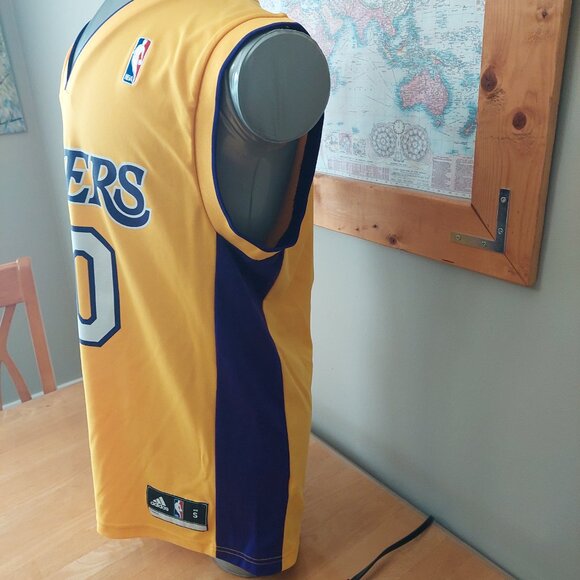 Adidas NBA LA Lakers Jersey Yellow Polyester Men's Size S RN#119208 - Picture 3 of 11